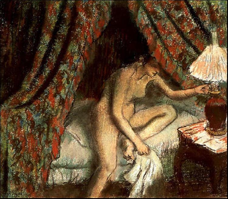 Edgar Degas Retiring oil painting image